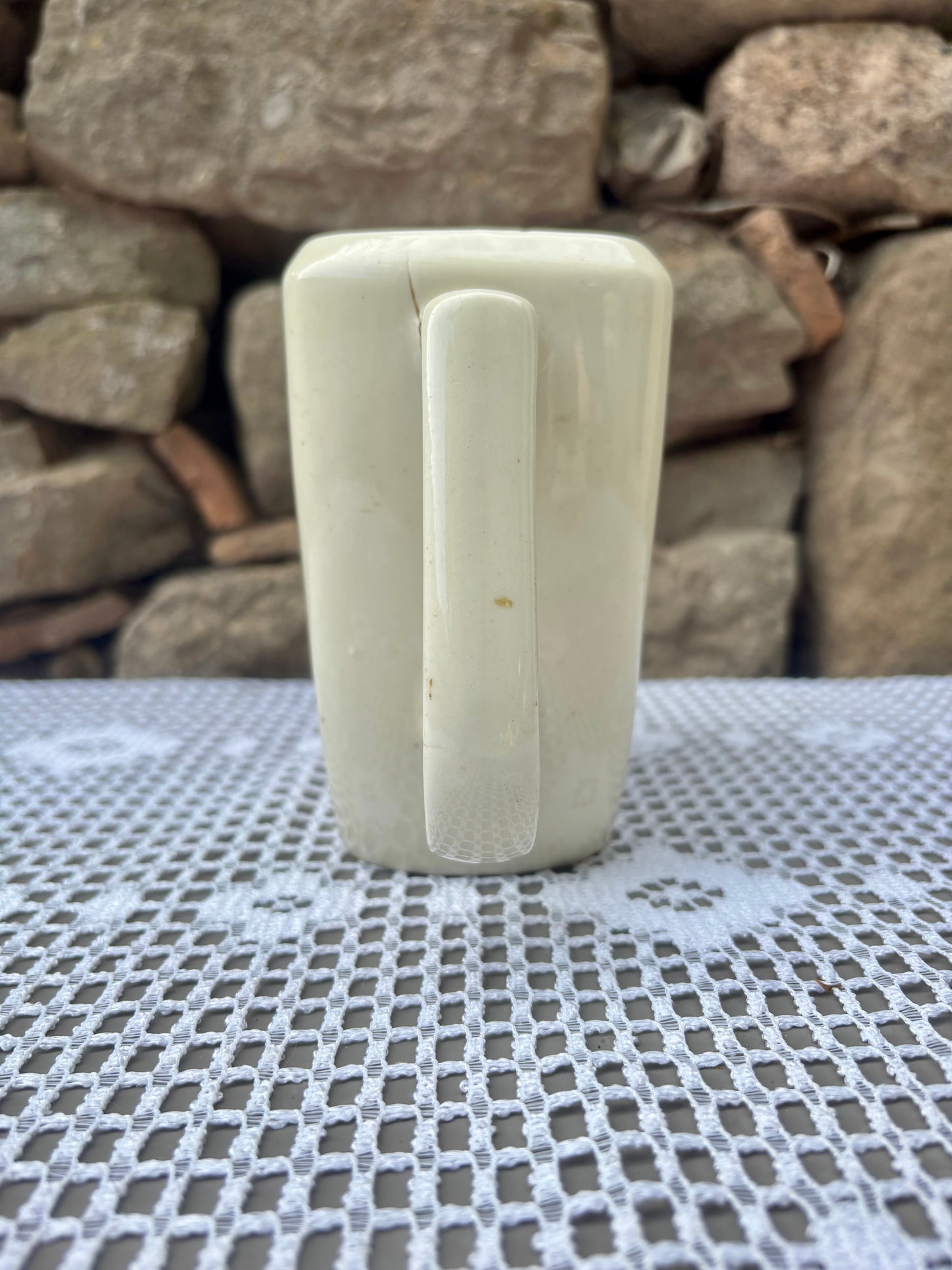 Pichet de bistrot en céramique blanc