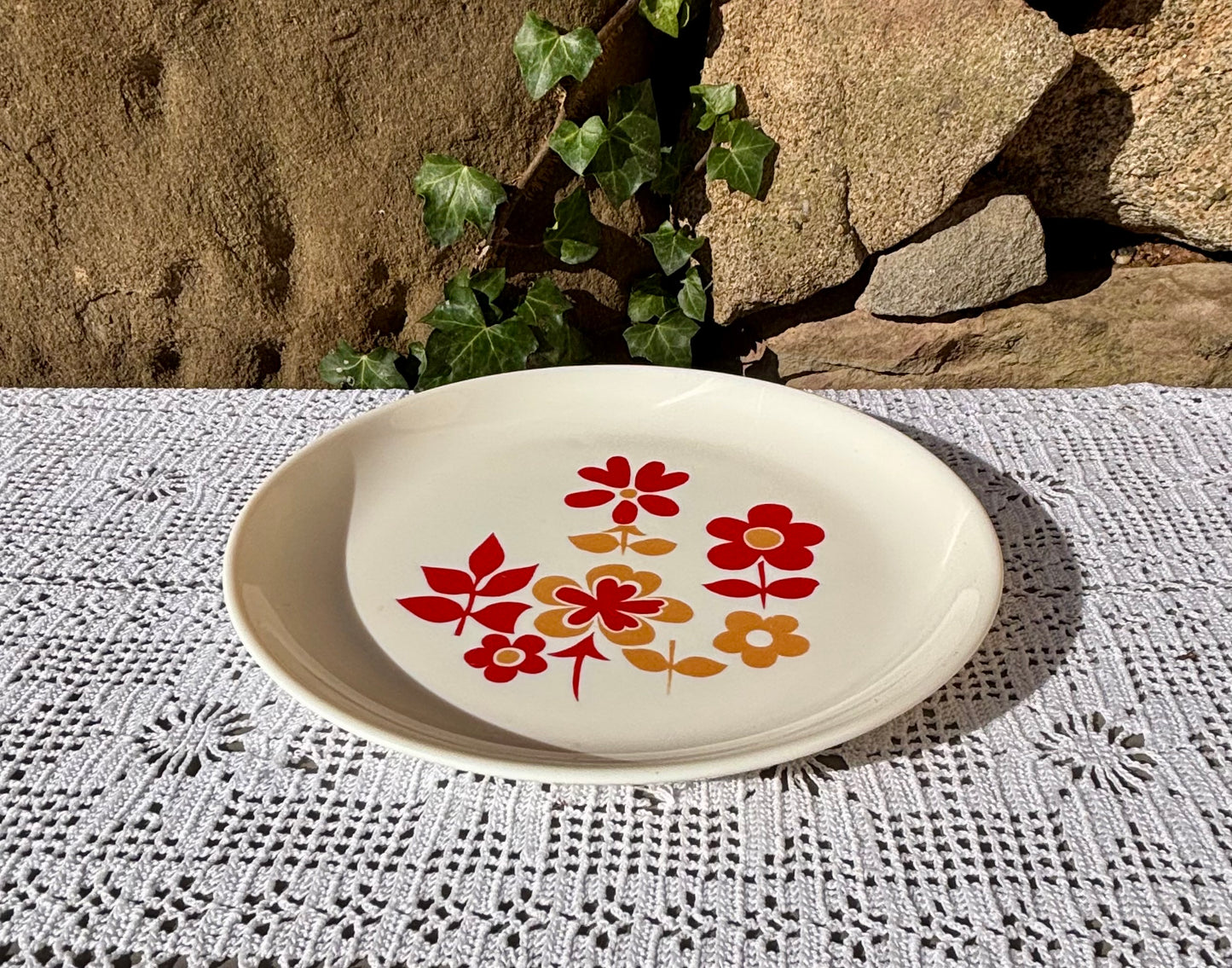 Assiette fleurie Sovirel
