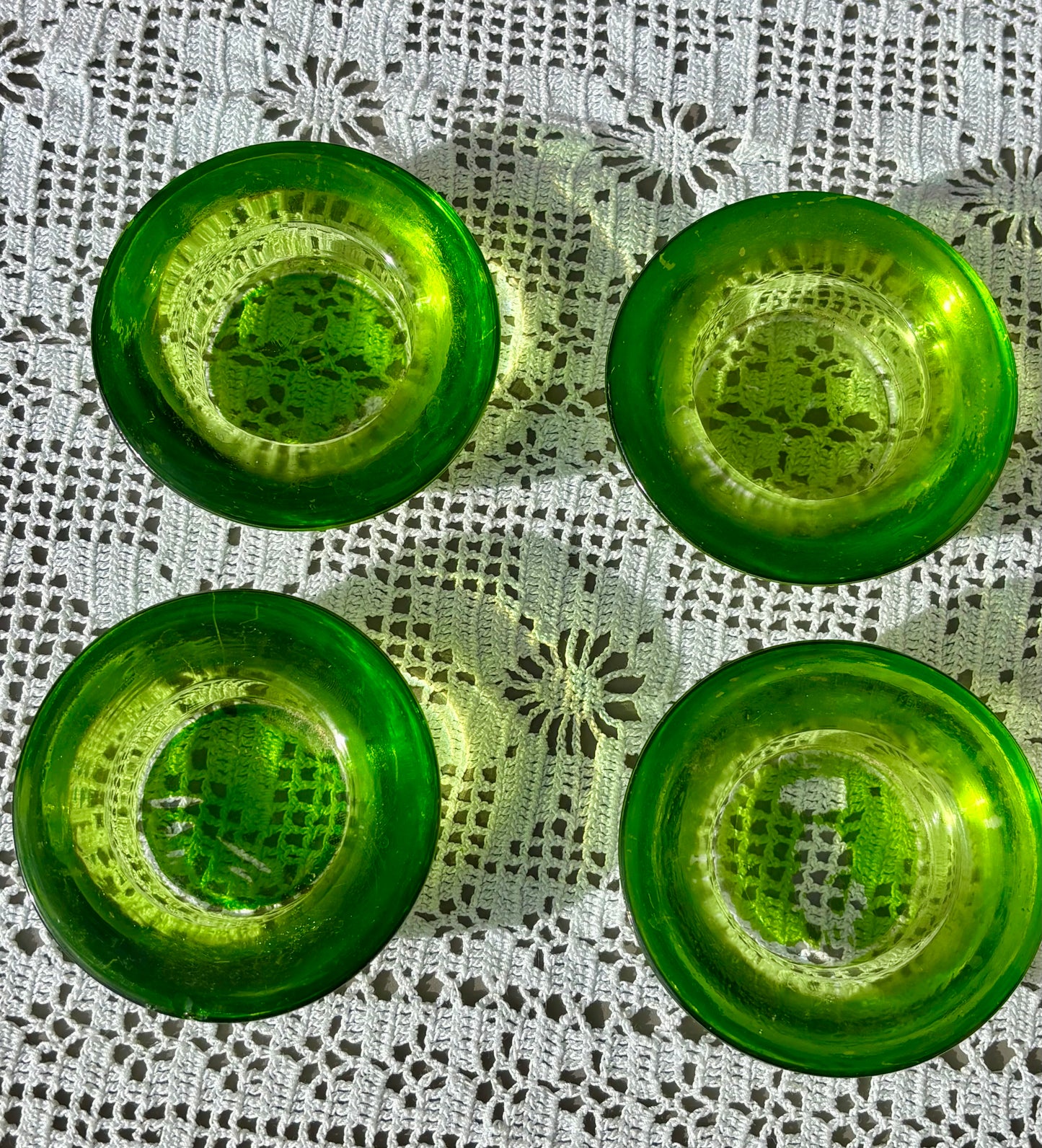 Bougeoirs photophores verts