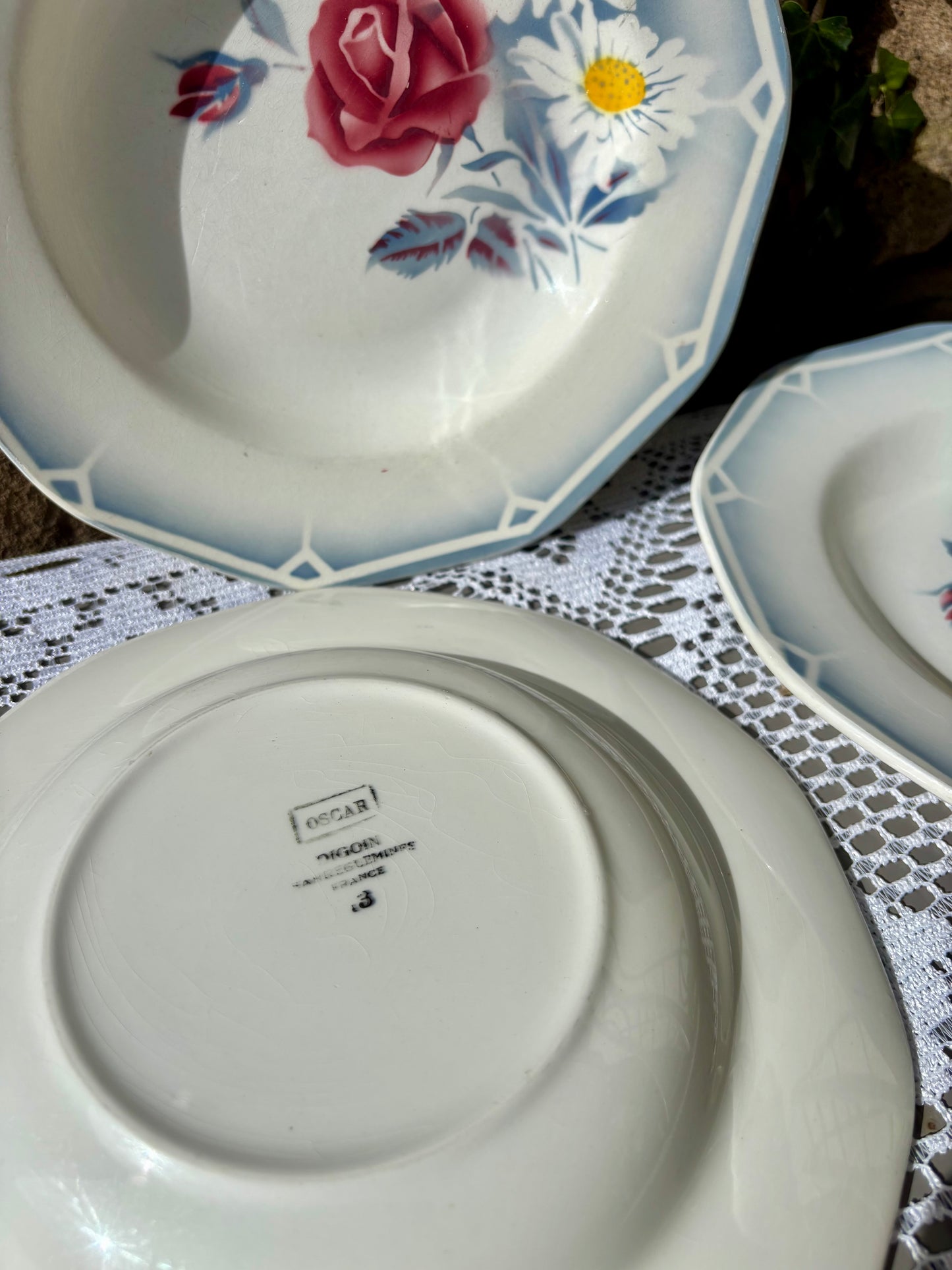 Assiettes Oscar Digoin Sarreguemines