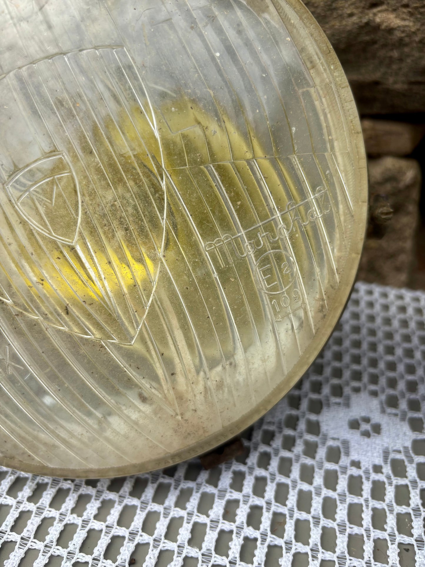 Phares blocs optiques auto Marchal Equilux 1950 Jaune