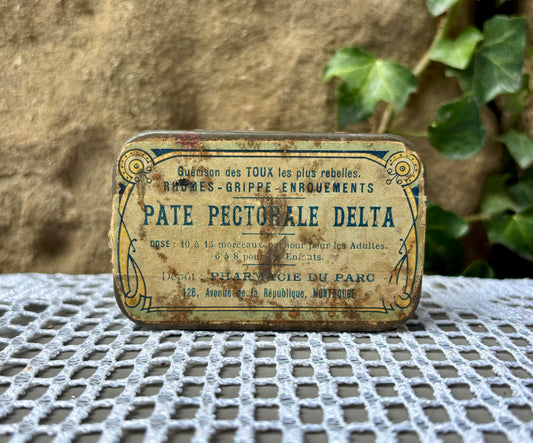 Boîte « Pâte pectorale Delta » 1900s