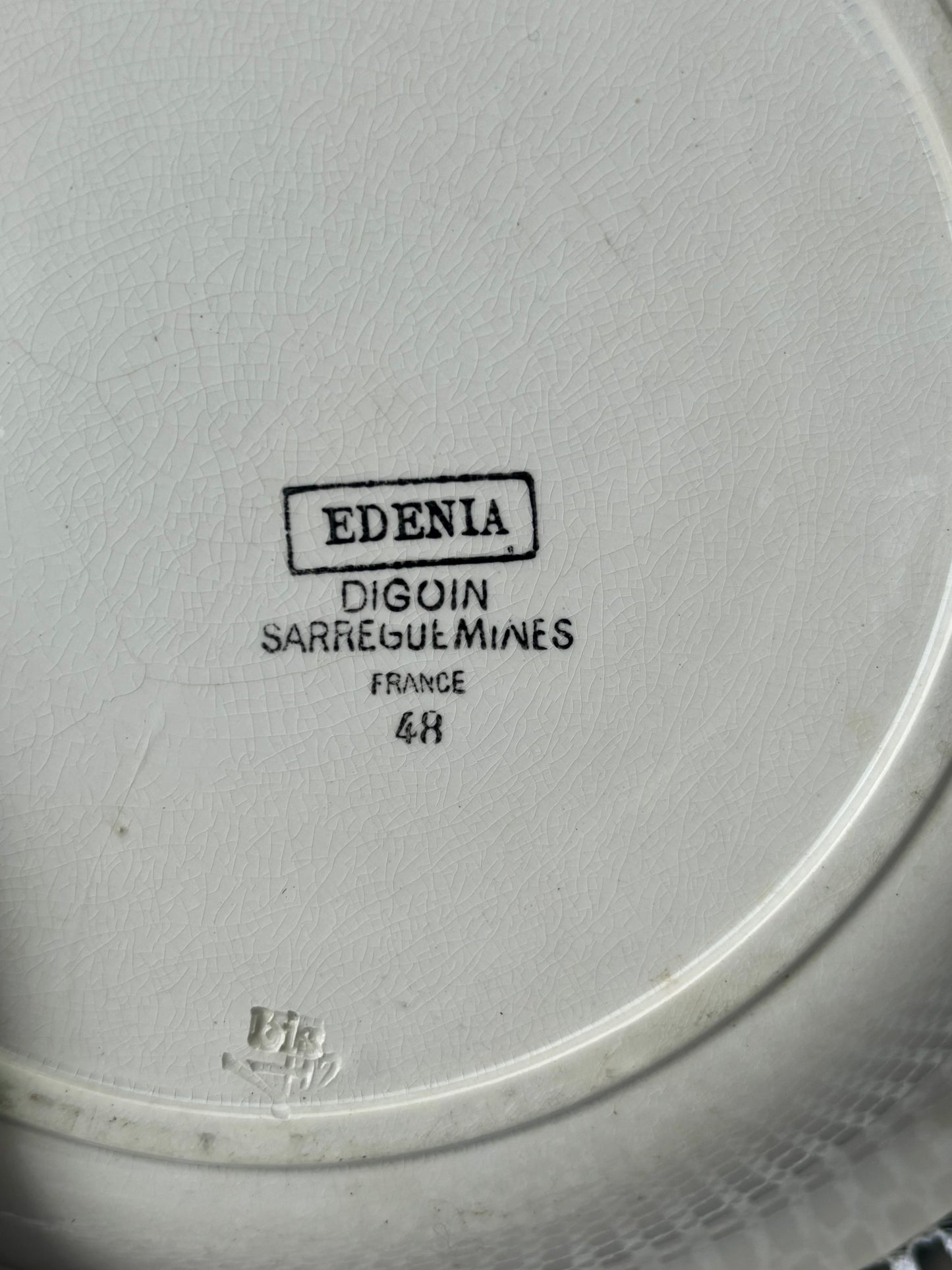 Plats Digoin Sarreguemines modèle Edenia