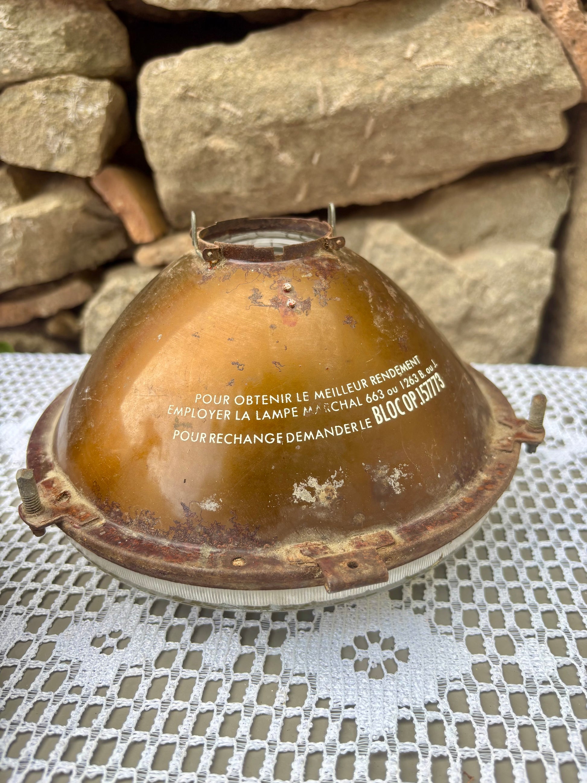 Phares blocs optiques auto Marchalj Equilux 1950 emplacement branchement