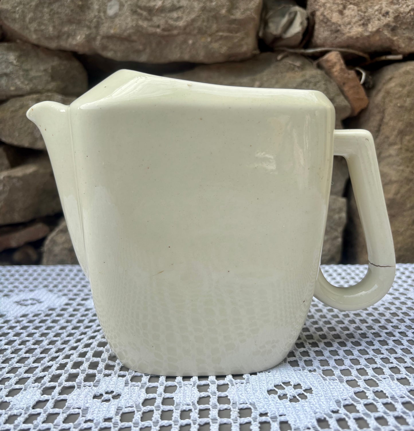 Pichet de bistrot en céramique blanc