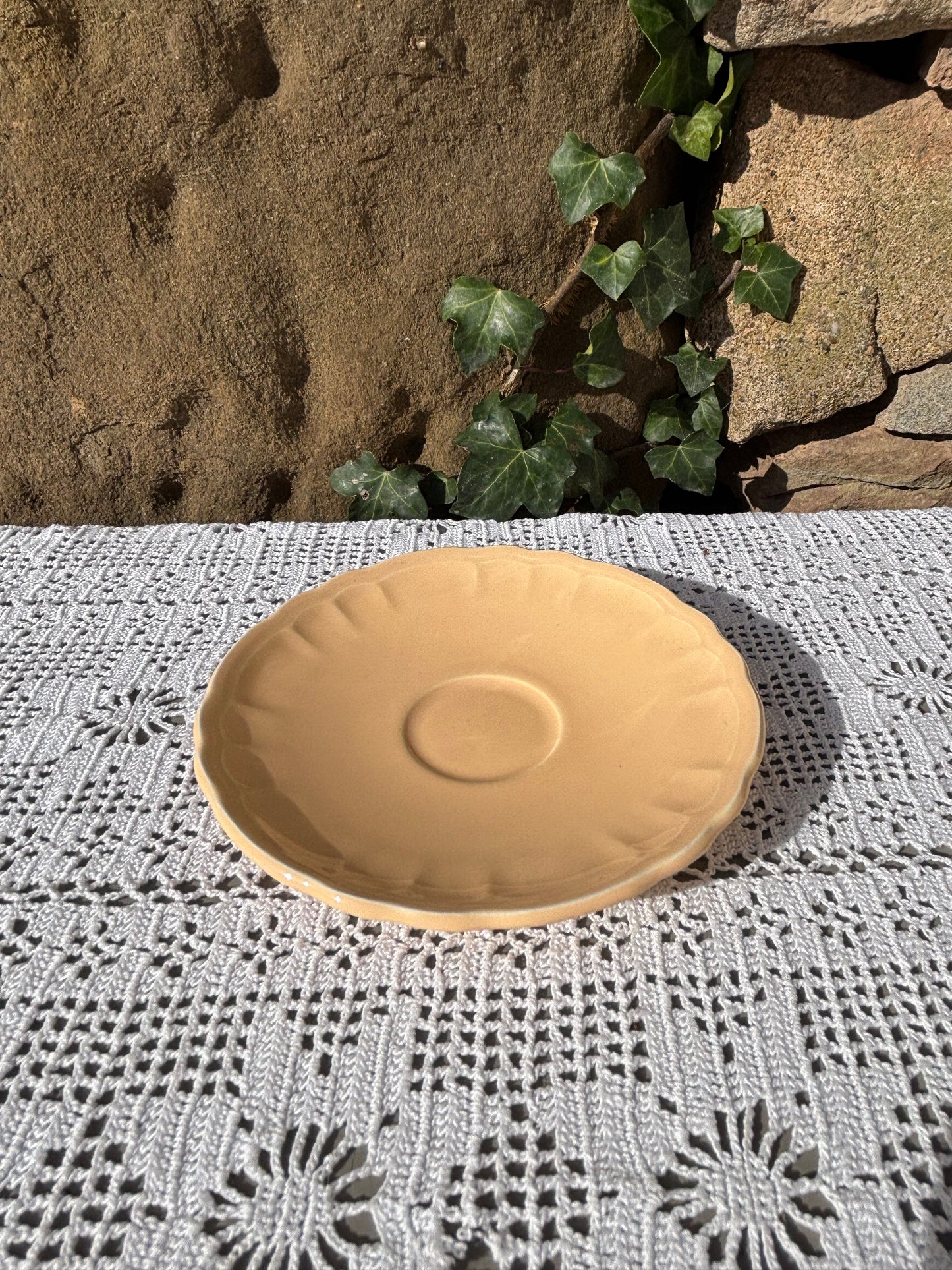 Assiette sous-tasse coquillage Salins