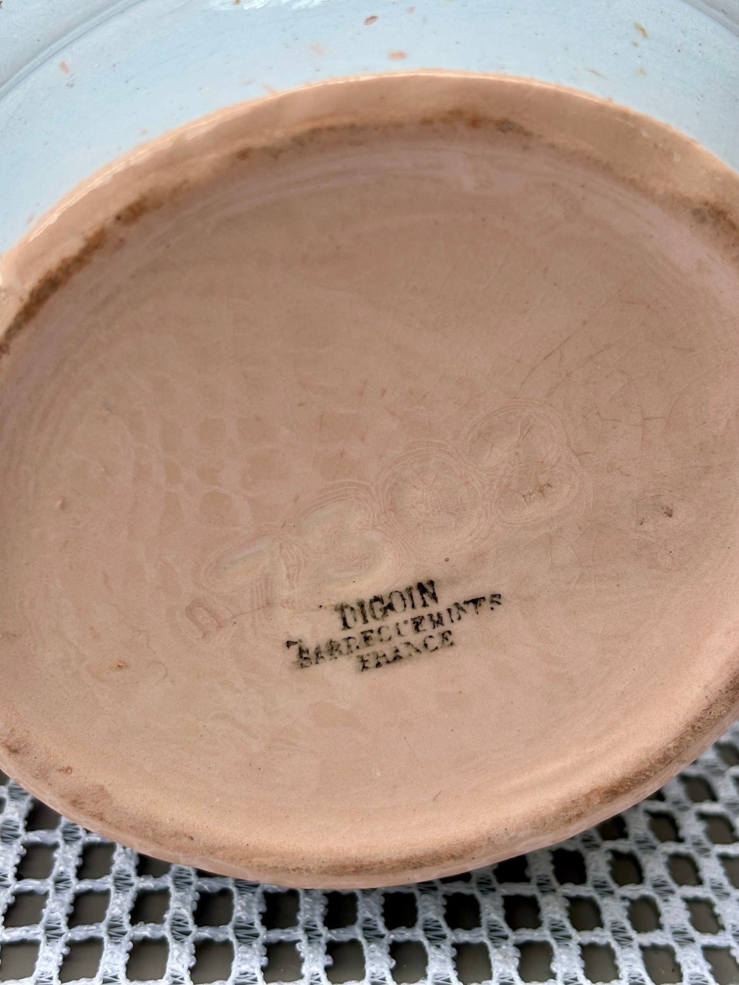 pichet digoin sarreguemines rose pastel nervure 1950