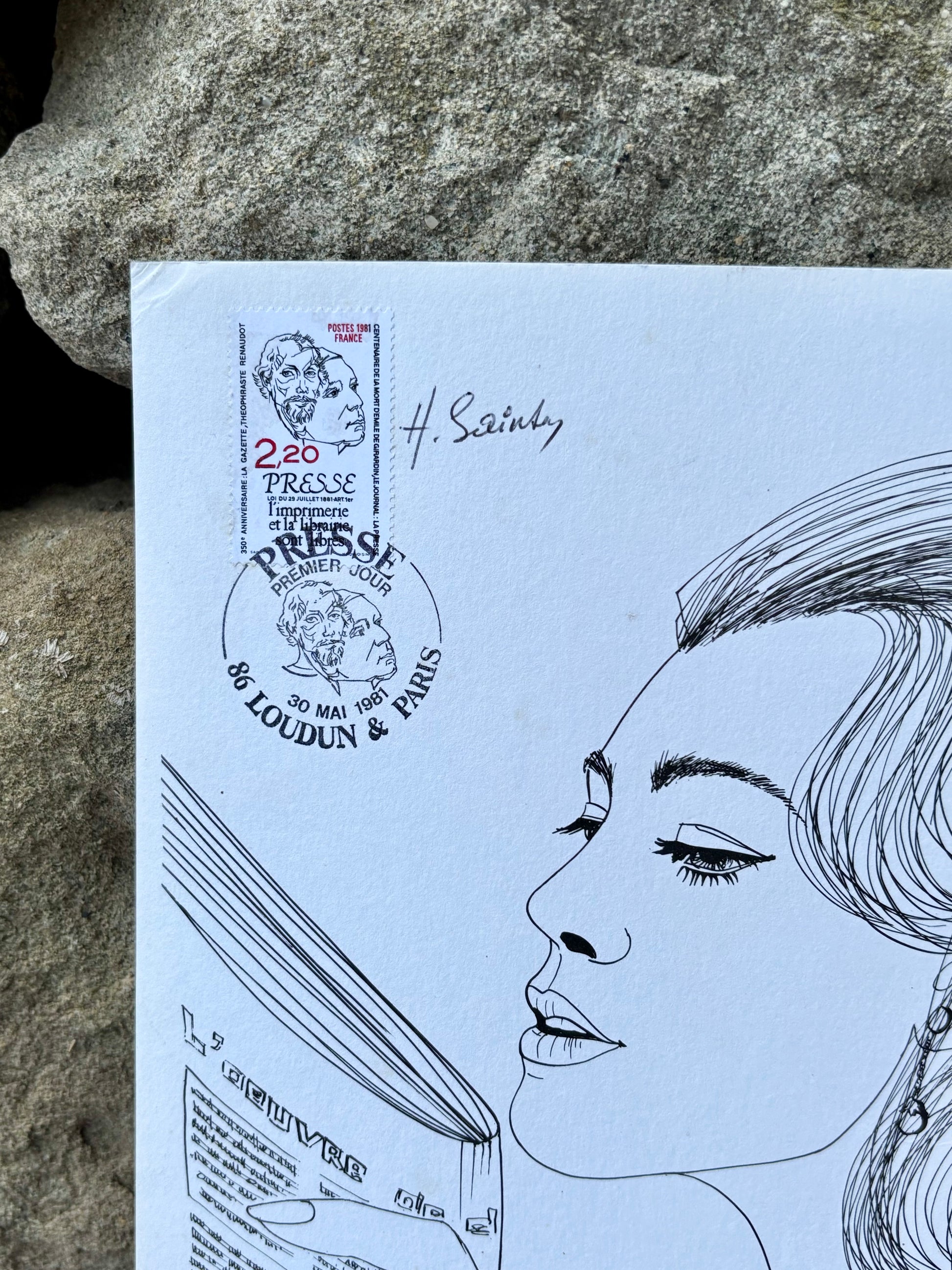 planche premier jour 1981 détail timbre