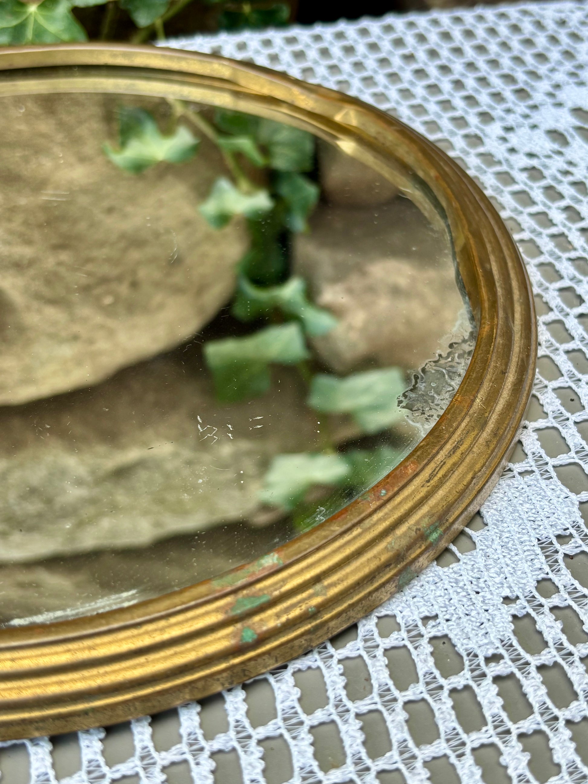 plateau miroir art deco 1930 détail miroir