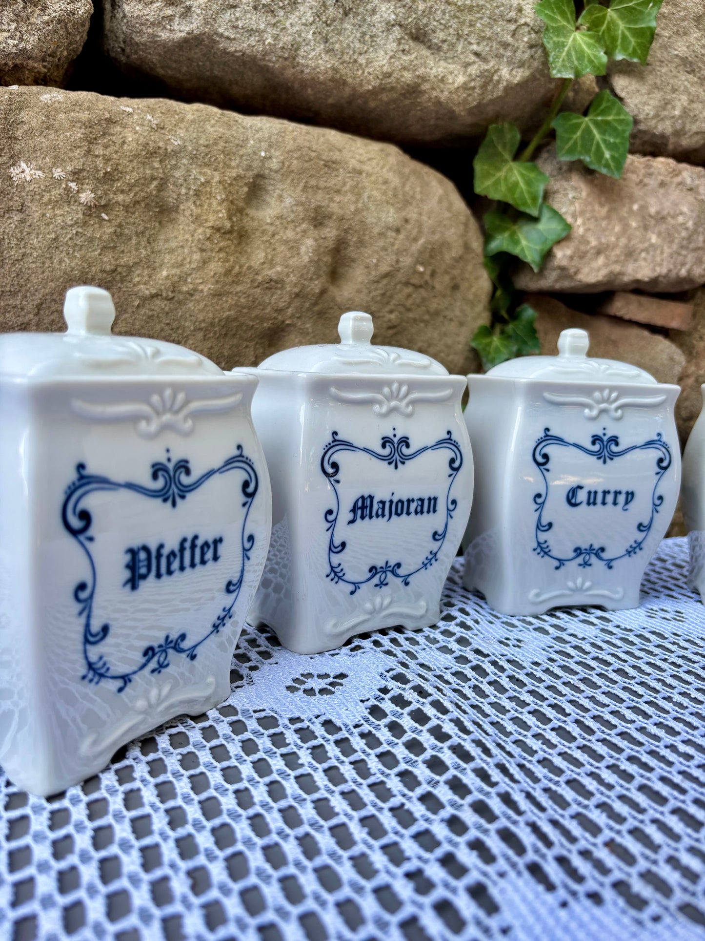 pots a condiments allemands 1950 pfeffer marjoran curry