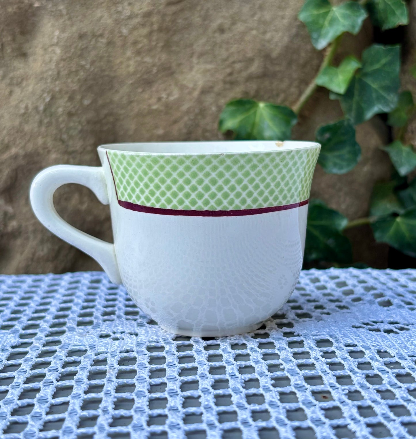 tasse à café salins isoard gauffre vert