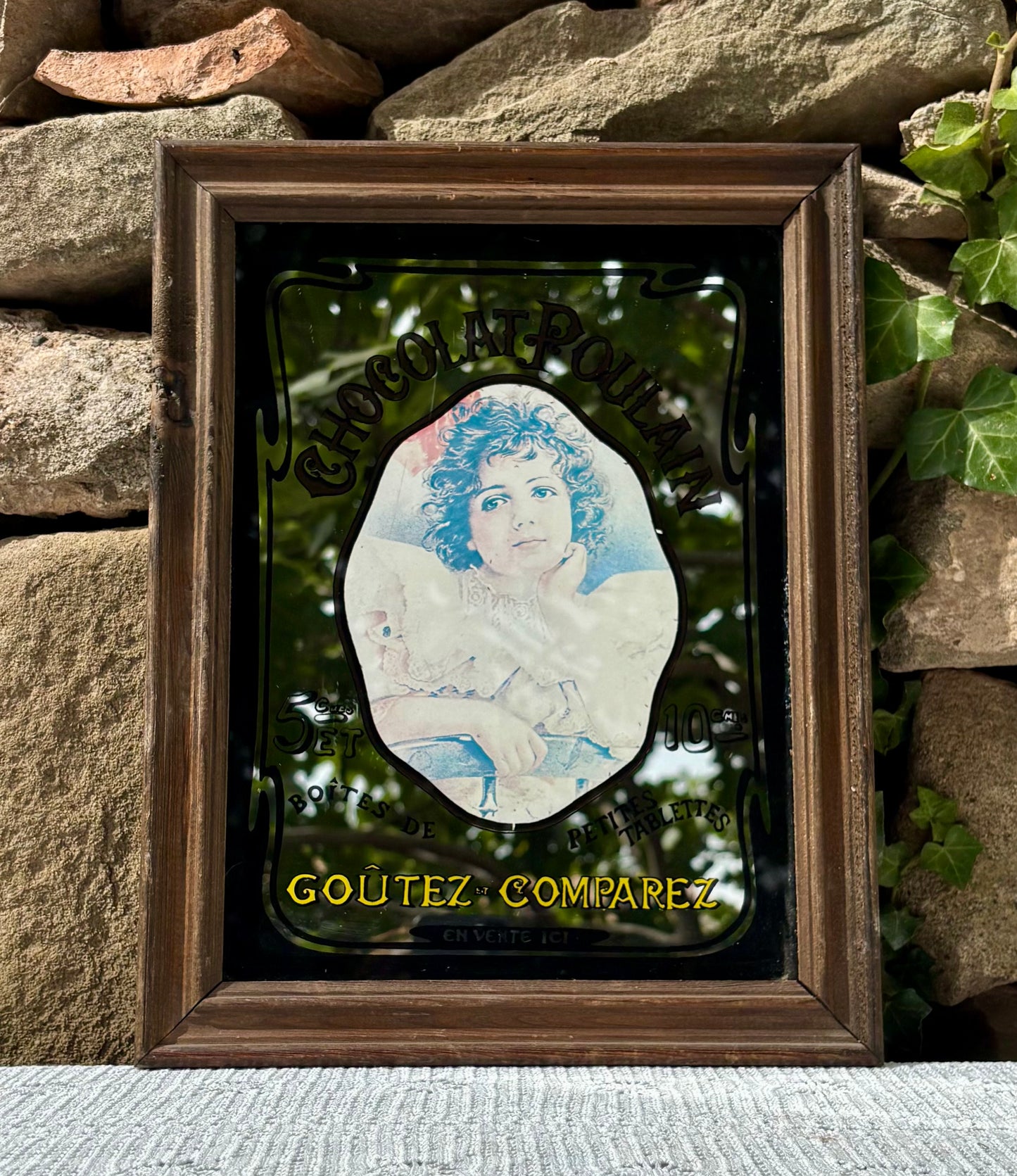 Miroir publicitaire Chocolat Poulain