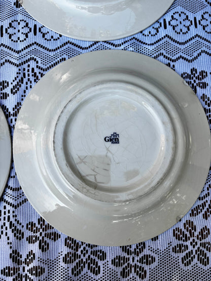 Assiettes Gien publicitaires sponsors JO 92 Barcelona x4