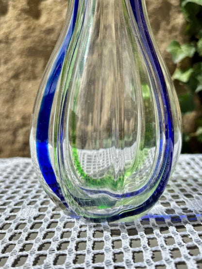 Vase soliflore en verre de Murano par Archimède Seguso 70s