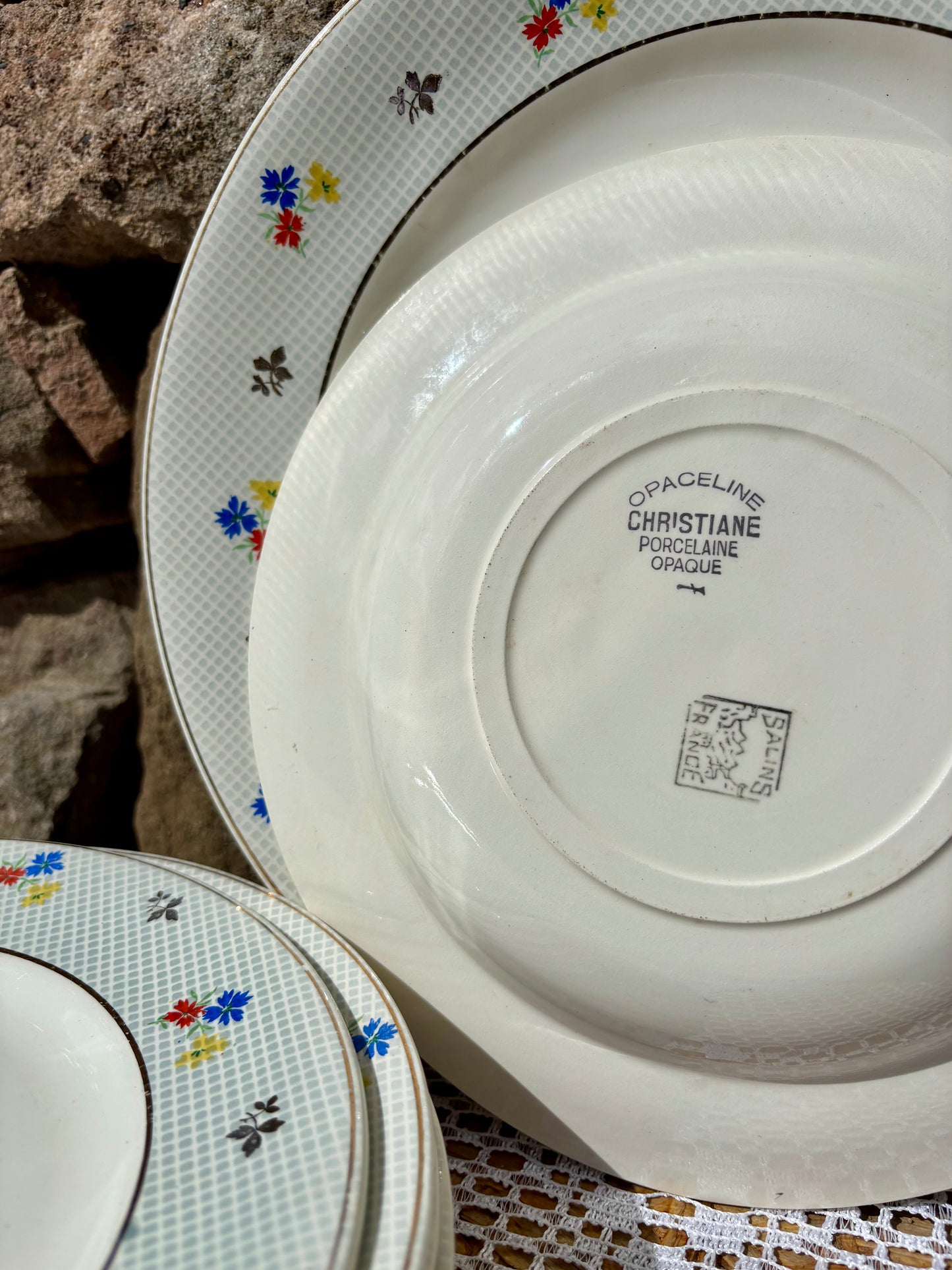 Assiettes et plat Salins modèle Christiane