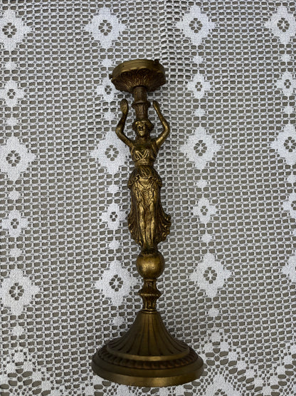 Pied lampe laiton 1930 1950 femme sculpture 