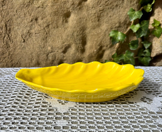 Ravier coquillage jaune vif
