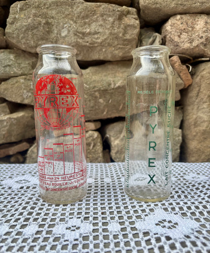Biberon Pyrex vintage verre 1950 collection lot