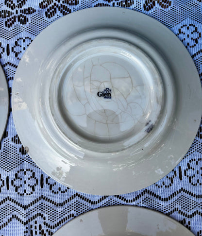 Assiettes Gien publicitaires sponsors JO 92 Barcelona x4