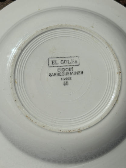 Assiettes Digoin Sarreguemines El Golea