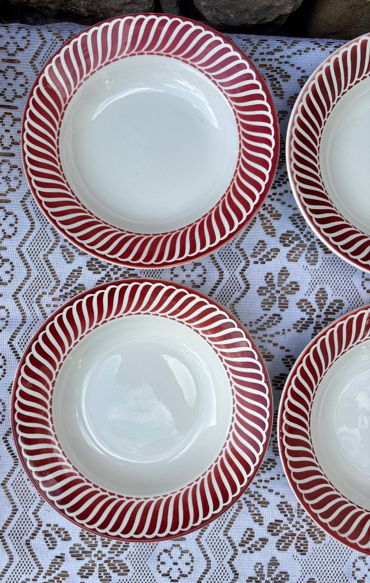 Assiettes creuses Digoin Sarreguemines modèle Jacquot