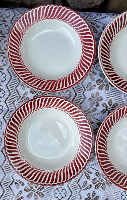 Assiettes creuses Digoin Sarreguemines modèle Jacquot