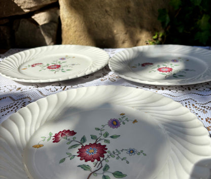 Assiettes Luneville Fleurs des Indes