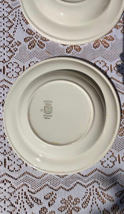 Assiettes creuses Digoin Sarreguemines x9
