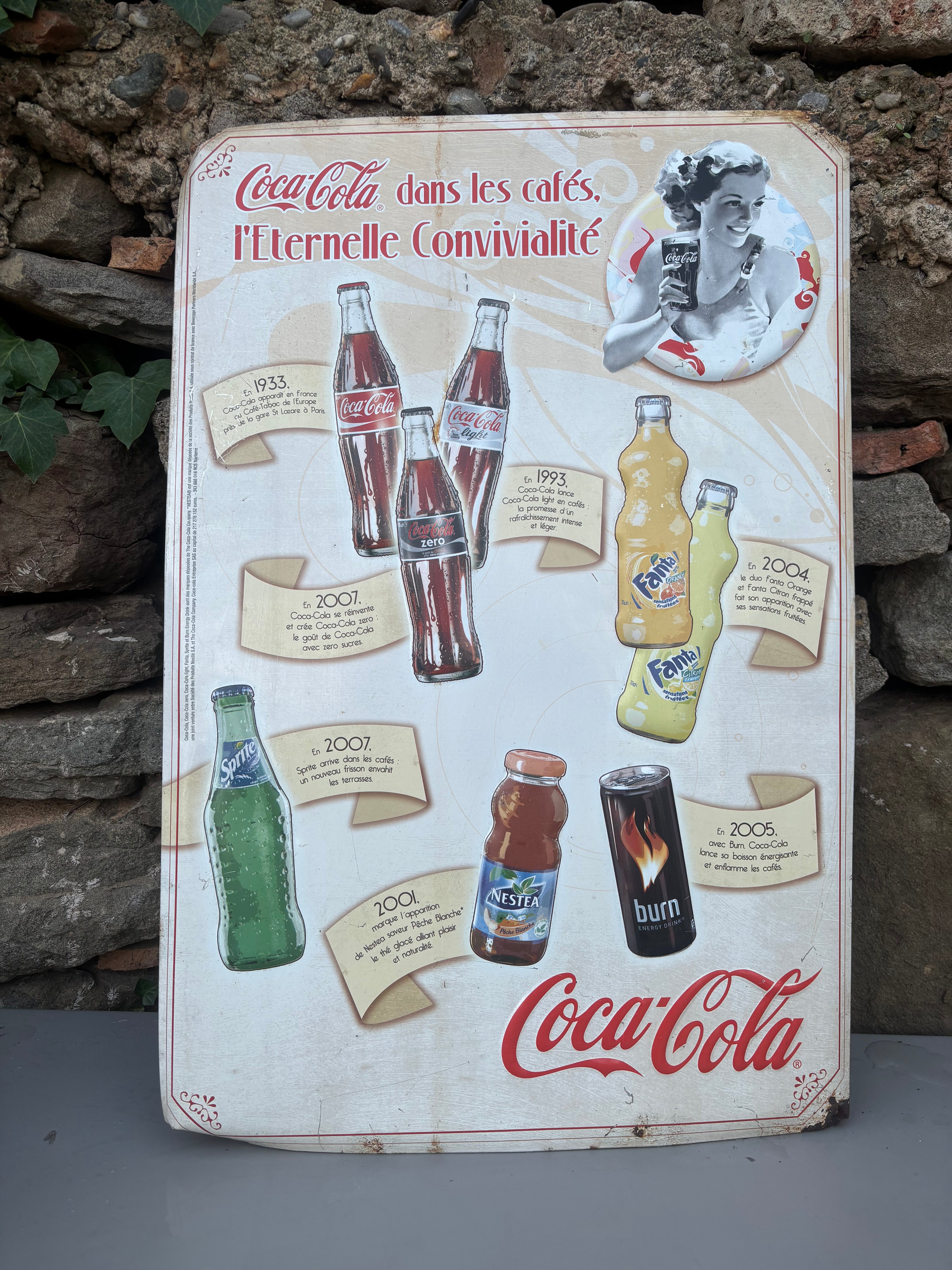 Plaque publicitaire Coca-Cola – La Brocante de Lola