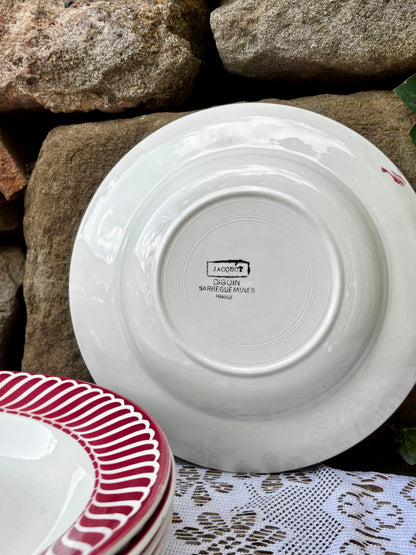 Assiettes creuses Digoin Sarreguemines modèle Jacquot