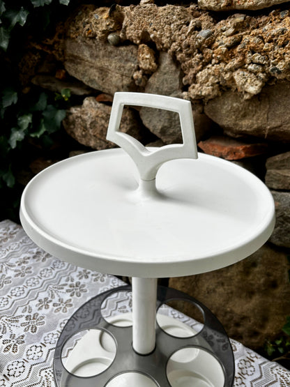 Bar portatif Space Age plastique blanc