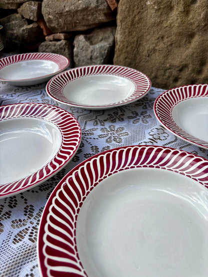 Assiettes creuses Digoin Sarreguemines modèle Jacquot