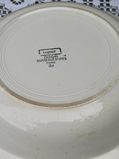 Plat Digoin Sarreguemines modèle Jacquot