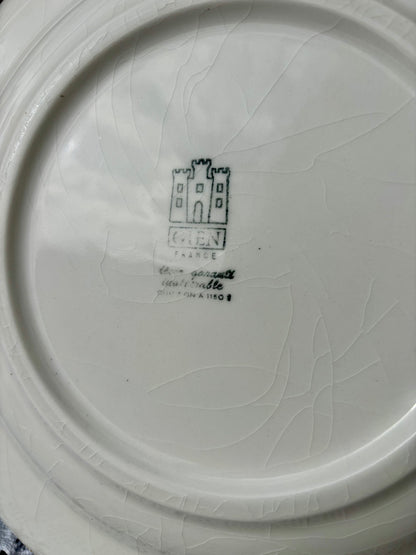 Assiette Gien motif Torchon