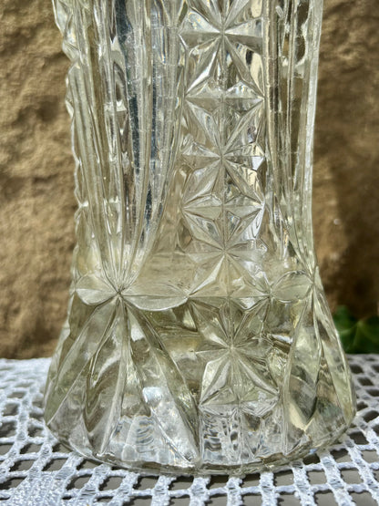 Vase en cristal vintage 50s