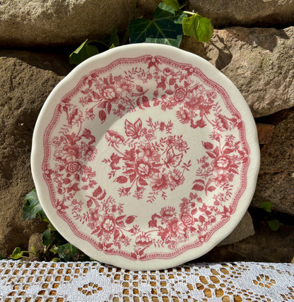Assiette anglaise fleurs roses