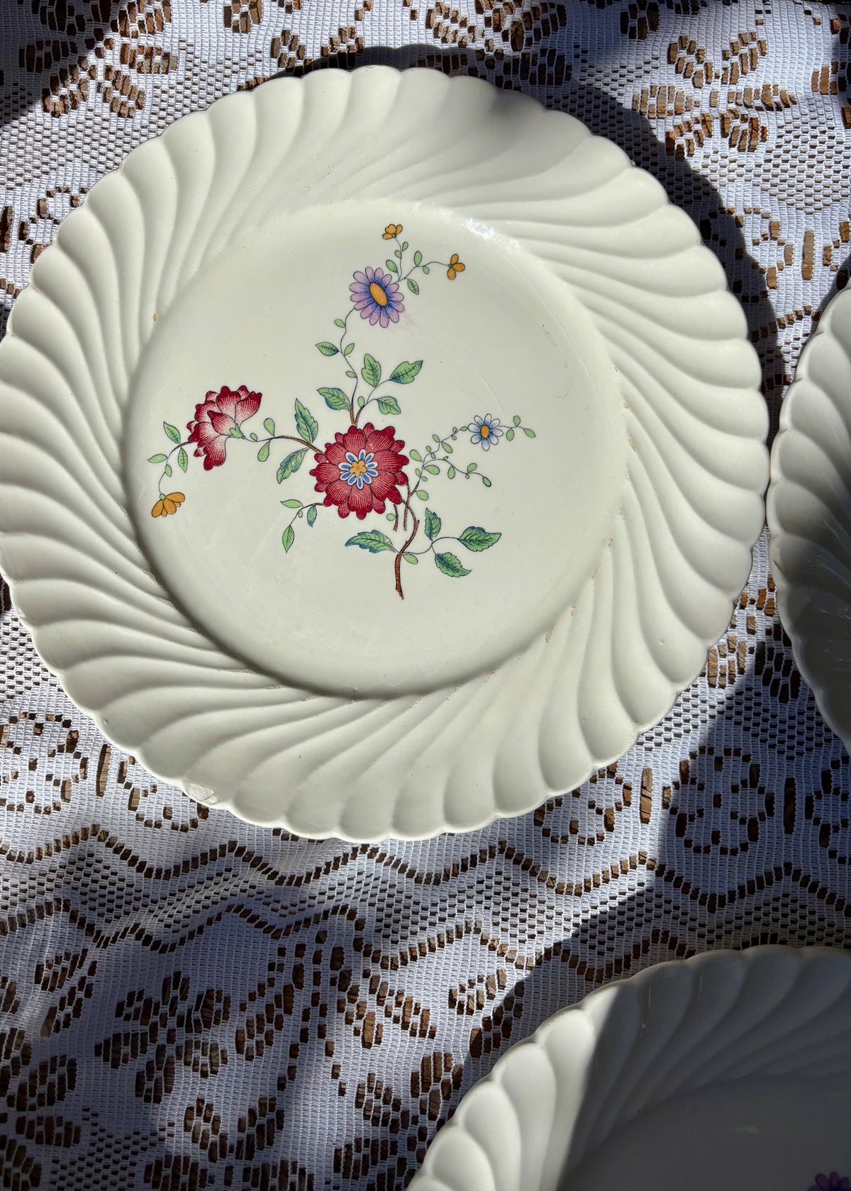 Assiettes Luneville Fleurs des Indes