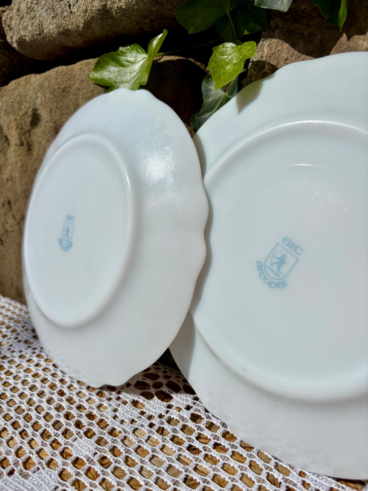 Petites assiettes Arcopal coquelicots x2