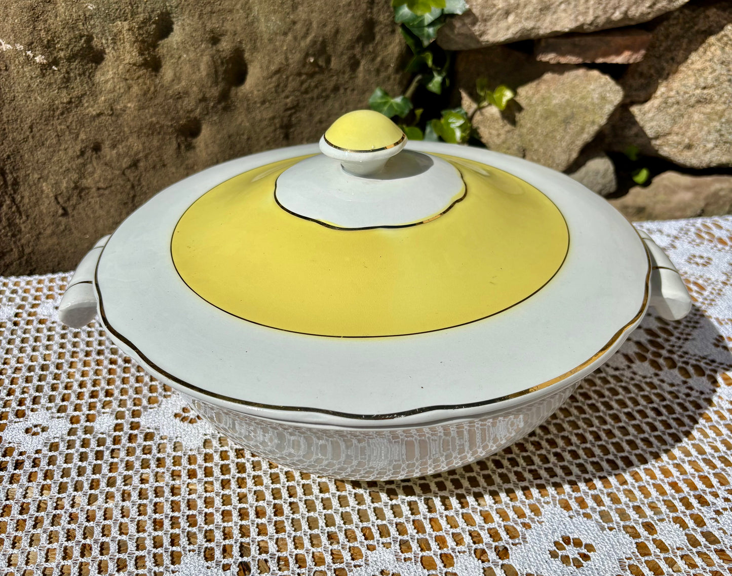 Soupière jaune K&G / Badonviller