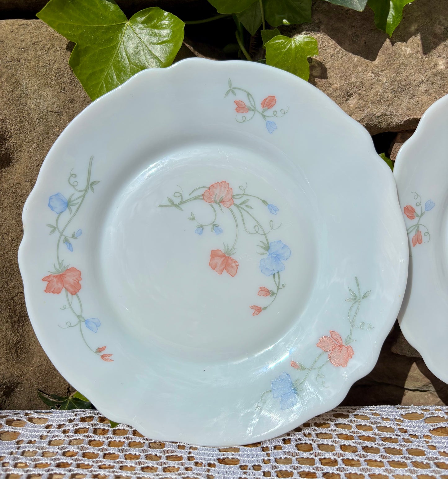 Petites assiettes Arcopal coquelicots x2