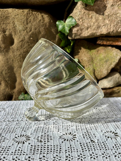 Cloche en verre vintage de service