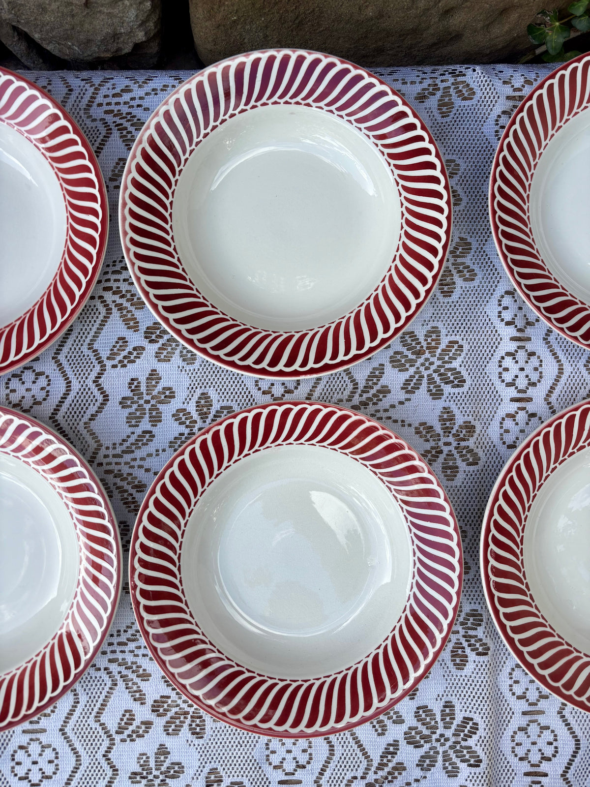 Assiettes creuses Digoin Sarreguemines modèle Jacquot