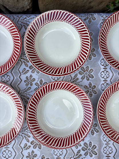 Assiettes creuses Digoin Sarreguemines modèle Jacquot