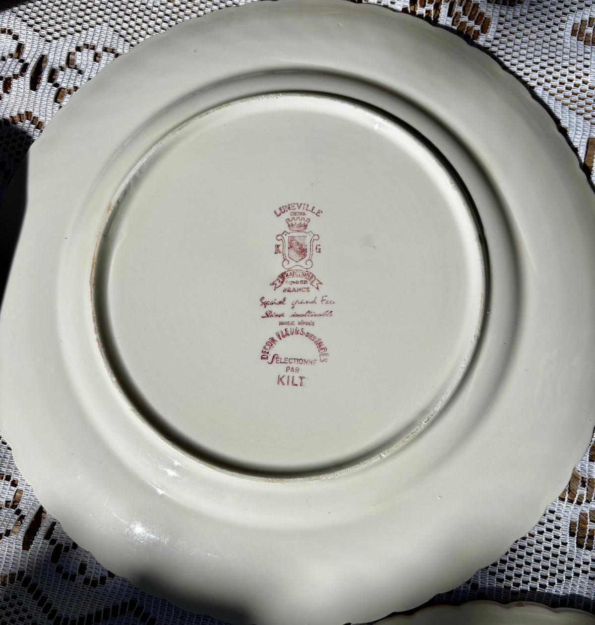 Assiettes Luneville Fleurs des Indes