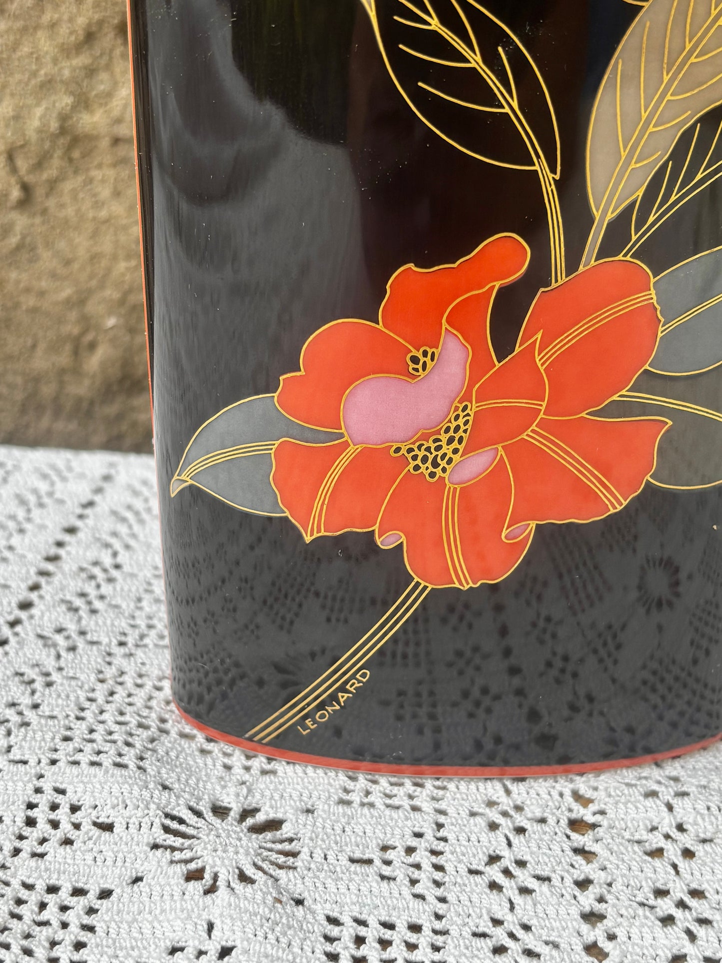 Vase Léonard Paris décor Tropica
