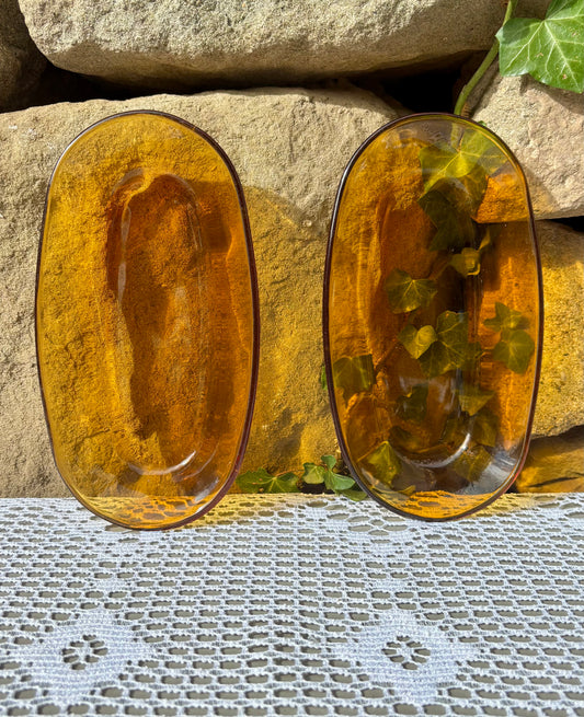 Raviers verre ambré