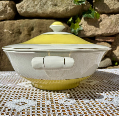 Soupière jaune K&G / Badonviller