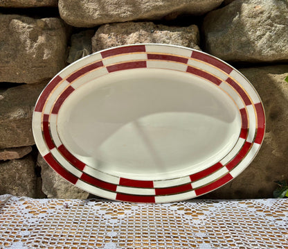 Grand ravier Salins Damier rouge