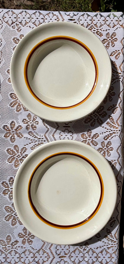 Assiettes creuses Digoin Sarreguemines x9