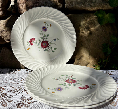 Assiettes Luneville Fleurs des Indes